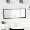 vidaXL Oglindă de baie cu LED Pe perete Stejar negru 100 x 8.5 x 37 cm 862548