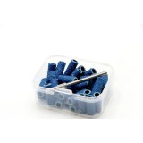 Set de capace &icirc;n cutie 30 buc, culoare albastră