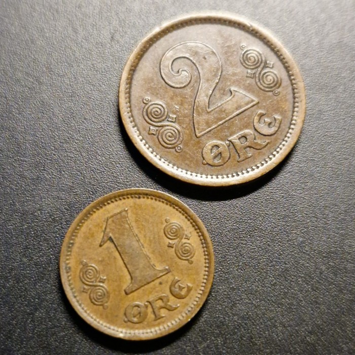Lot 1 ore 1916 si 2 ore 1915 Danemarca