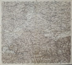 HARTA ZONEI SIBIU , SC. 1 : 300.000 , 1881 foto