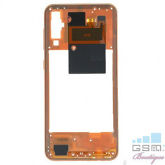 Carcasa Corp Mijloc Cu Butoare On / Off Samsung Galaxy A50 A505 Corai foto