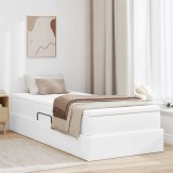 Cumpara ieftin Pat cu saltea si spatiu de depozitare Alb 100 x 200 cm