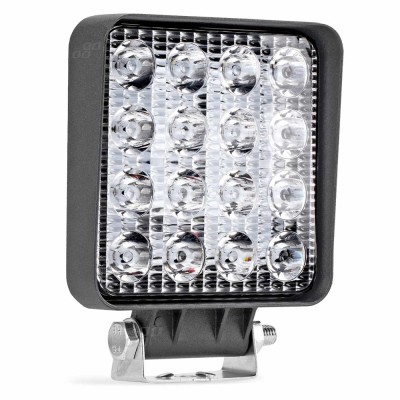 Proiector auto LED AMIO 12-24V, cu 16 LED 3030, 110x110mm, 1 buc. foto