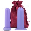 Aplicator pentru cupa menstruala Linovit&reg;, silicon medical, reutilizabil, usor de folosit, compatibil cu lubrifiant, design compact si igienic, mov -