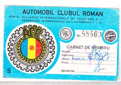 bnk div ACR - carnet de membru 1979 - timbre ACR foto