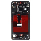 Carcasa Mijloc Huawei P30 Neagra cu Butoane Volum/Power, Ambalaj Bulk