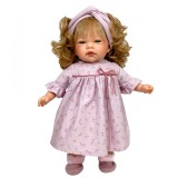 Cumpara ieftin Papusa Nines D&#039;Onil Celia cu parul blond, rochie roz si miros de vanilie 45 cm