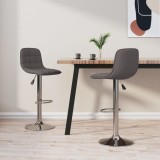 VidaXL Scaune de bar, 2 buc., gri taupe, material textil