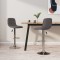 vidaXL Scaune de bar, 2 buc., gri taupe, material textil