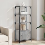 Biblioteca Gossi 3 niveluri, gri sonoma, 41x30x109.5 cm, lemn prelucrat, rafturi depozitare carti, reviste, obiecte decorative