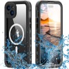 Husa impermeabila iPhone 15 Plus ShellBox Waterproof IP68 MagSafe, negru