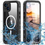 Husa pentru iphone 15 plus, shellbox waterproof ip68 magsafe, black