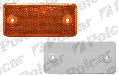 Catadioptru reflectorizant orange universal BestAutoVest partea dreapta/stanga , 89x40x6mm , dreptunghiular , distanta intre gauri 70mm, 1 buc. Kft A foto