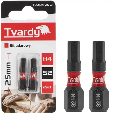 Set biti H4, 25 mm S2, 2 bucati, Tvardy T00184-25-2 foto
