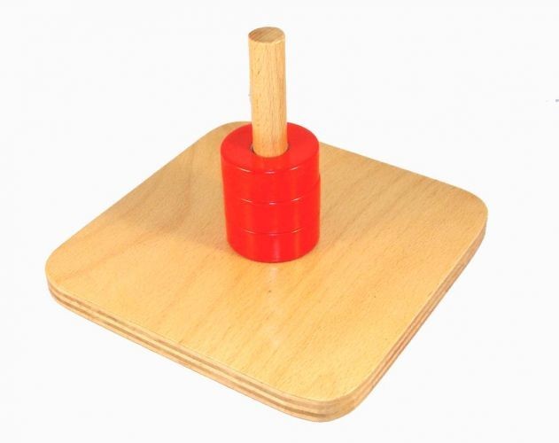 Suport vertical cu 3 discuri, Montessori Suport vertical cu 3 discuri, Montessori