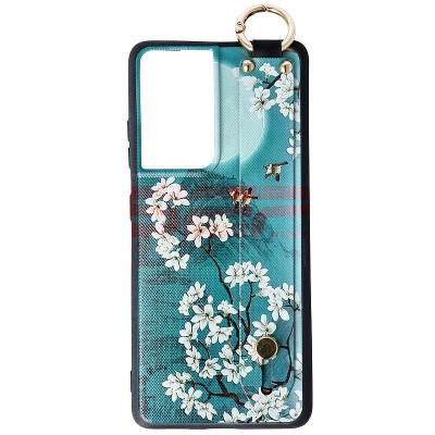 Toc TPU Crossbody Design Samsung Galaxy S21 Ultra Flowers foto