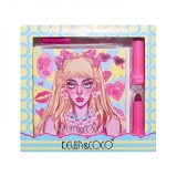 Set de machiaj, kevin &amp; coco, 26 de culori, pigmentate, fard de ochi, ruj, gloss, fard obraz, 19x18x2 cm, diferite nuante