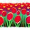 Sticker decorativ Lalele, Rosu, 85 cm, 11259ST