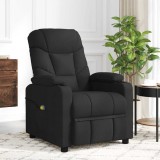 VidaXL Fotoliu rabatabil, negru, material textil