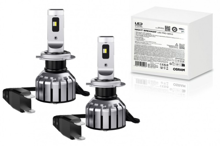 OSRAM NIGHT BREAKER H7 LED PRO GEN2 64210DWNBG2 Set 2 Becuri Auto Moto Omologare RAR Performance AutoTuning