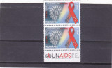 LUPTA IMPOTRIVA HIV / SIDA,serie in pereche cu tabs!2011,Lp.1940,MNH ** ROMANIA, Medical, Nestampilat