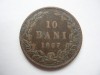 ROMANIA - 10 BANI 1867 HEATON (H) , CAROL I , L13..65