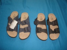 PAPUCI 4 PERECHI CULORI NEGRU SI BLEUMARIN MARIMI 44,45,46