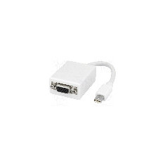 Cablu DisplayPort - VGA, D-Sub 15pin HD soclu, mini DisplayPort mufa, {{Lungime cablu}}, alb, LOGILINK - CV0038