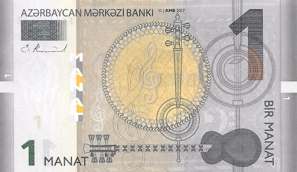 Azerbaidjan 1 Manat 2017 (emitent: MARKAZI BANKI) - P-31 UNC !!!