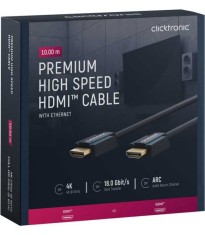 Cablu Profesional HDMI - HDMI 10m Ultra HD 4K 60Hz cu Ethernet OFC AWG24 aurit Clicktronic 70307