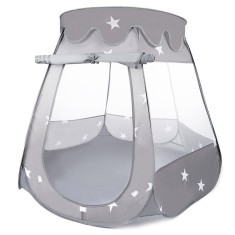 Tarc loc de joaca pentru copii sau bebe, material textil, gri, 120x120x86cm Household NewTrend