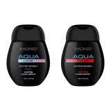 Set 2 lubrifianți WICKED Sensation Kit, formulă inovatoare pe bază de apă, efecte de răcire și &icirc;ncălzire, 2 x 45 ml