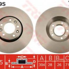 Disc frana FIAT SCUDO caroserie (272, 270) (2007 - 2016) TRW DF4849S