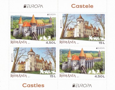 EUROPA 2017 ,CASTELE,BLOC TIP I,2017,Lp.2142a, MNH ** ROMANIA. foto