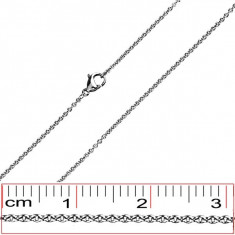 Lanț oțel inoxidabil - zale plate unite vertical - Grosime: 1.5 mm