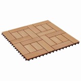 vidaXL Plăci pentru Deck 22 pcs Lemn de tec 30 x 30 cm Lemn compozit 3444835