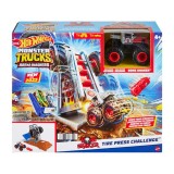 Cumpara ieftin Set de joaca cu masina Monster Trucks, Hot Wheels, Tire Press Challenge, HNB88