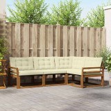 vidaXL Set de canapele de exterior cu pernă 4 pcs Natural și Crem 3369409