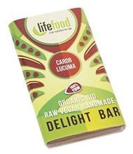 Ciocolata Mini cu Lucuma si Carob Raw Bio 15gr Lifefood Cod: 8594071484279 foto