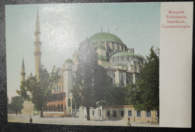 Carte postala, constantinopole, Mosquee Sulemainie, Stamboul, color foto