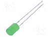Dioda LED, 5mm, verde, 750...1120mcd, 30mA, 2,9...3,4V, OPTOSUPPLY - OSG5DA5GE4B