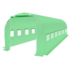 Folie protectie pentru solar de gradina, 12 ferestre laterale, 2 usi, 6x3x2m, verde MultiMark GlobalProd foto