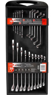 Set chei fixe + inelare combinate 20 piese 6-32mm VERKE foto
