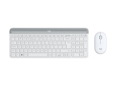 Kit tastatura + mouse wireless Logitech MK470, Slim, layout US INTL, Alb