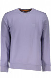 Cumpara ieftin Bluza barbati fara fermoar cu croiala Relaxed Fit si logo violet, 3XL, Hugo Boss