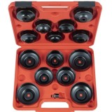 Trusa Chei Filtru Ulei Quatros, 15 Piese, 65-100mm, Auto Audi BMW Citroen Fiat Ford Honda Mazda Mercedes Nissan Opel Peugeot Porsche Renault Toyota VW