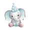 Sticker decorativ Elefantel, Albastru, 64 cm, 6038ST