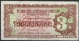 !!! RARR : MAREA BRITANIE , VOUCHER MILITAR - 3 PENCE (1948} - P M16a - UNC / CEL DIN SCAN