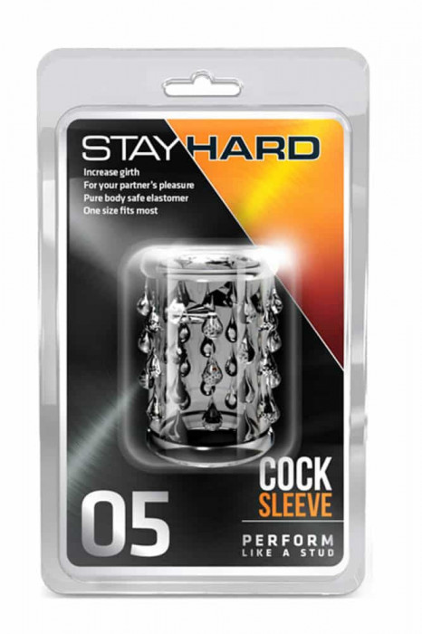 Stay Hard Cock Sleeve 05 - Manșon Penis Transparent, 5 cm