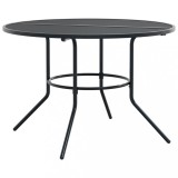 Masa terasa rotunda, antracit &Oslash;110x72,5 cm otel vopsit electro.